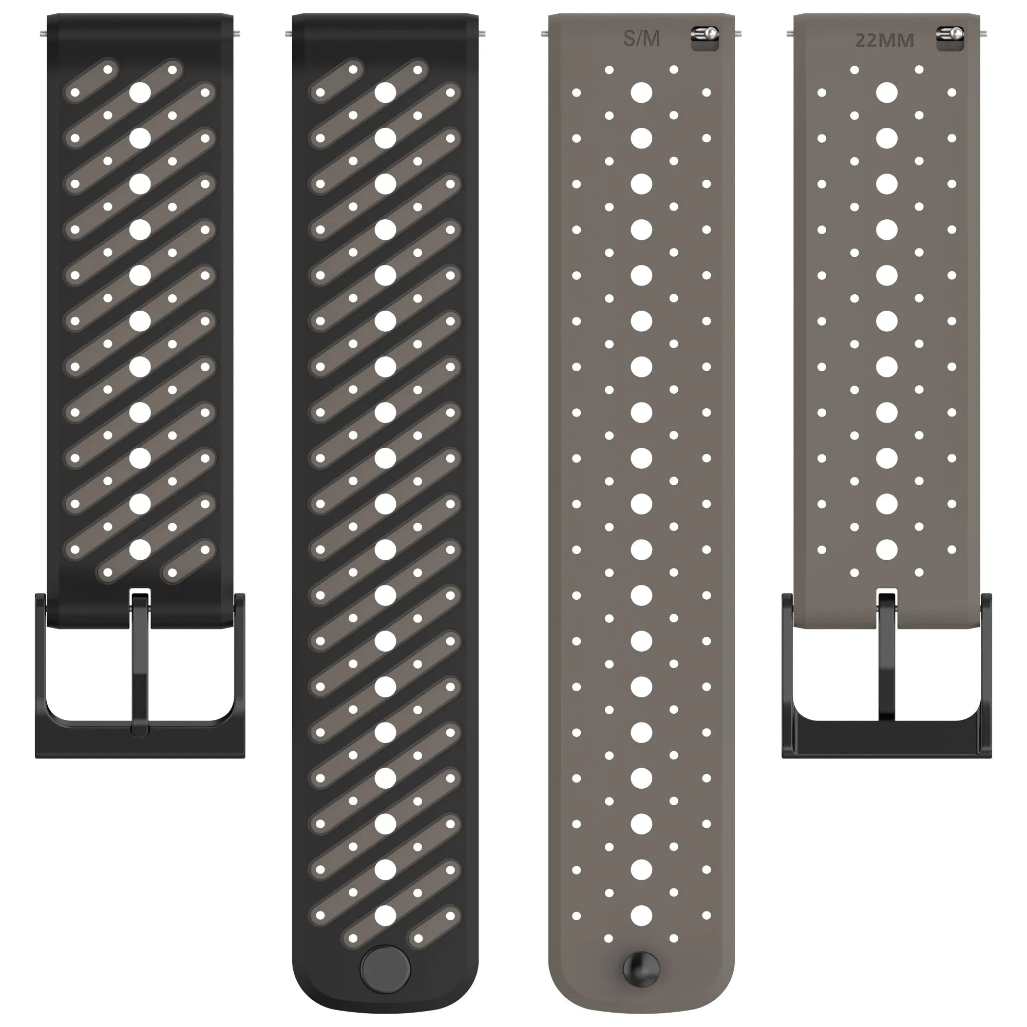 Coros Apex 2 Pro Striped Silicone Strap (Grey)