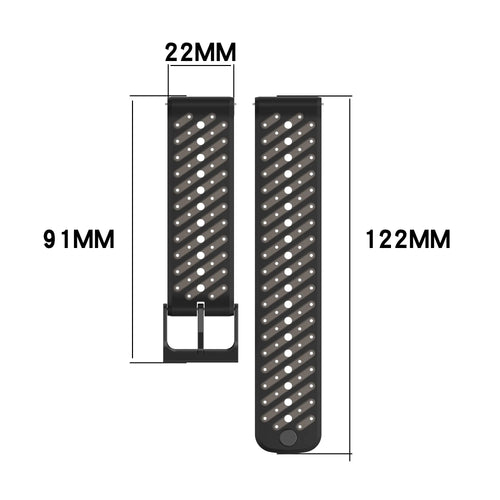 Bracelet silicone à rayures OnePlus Watch (noir)