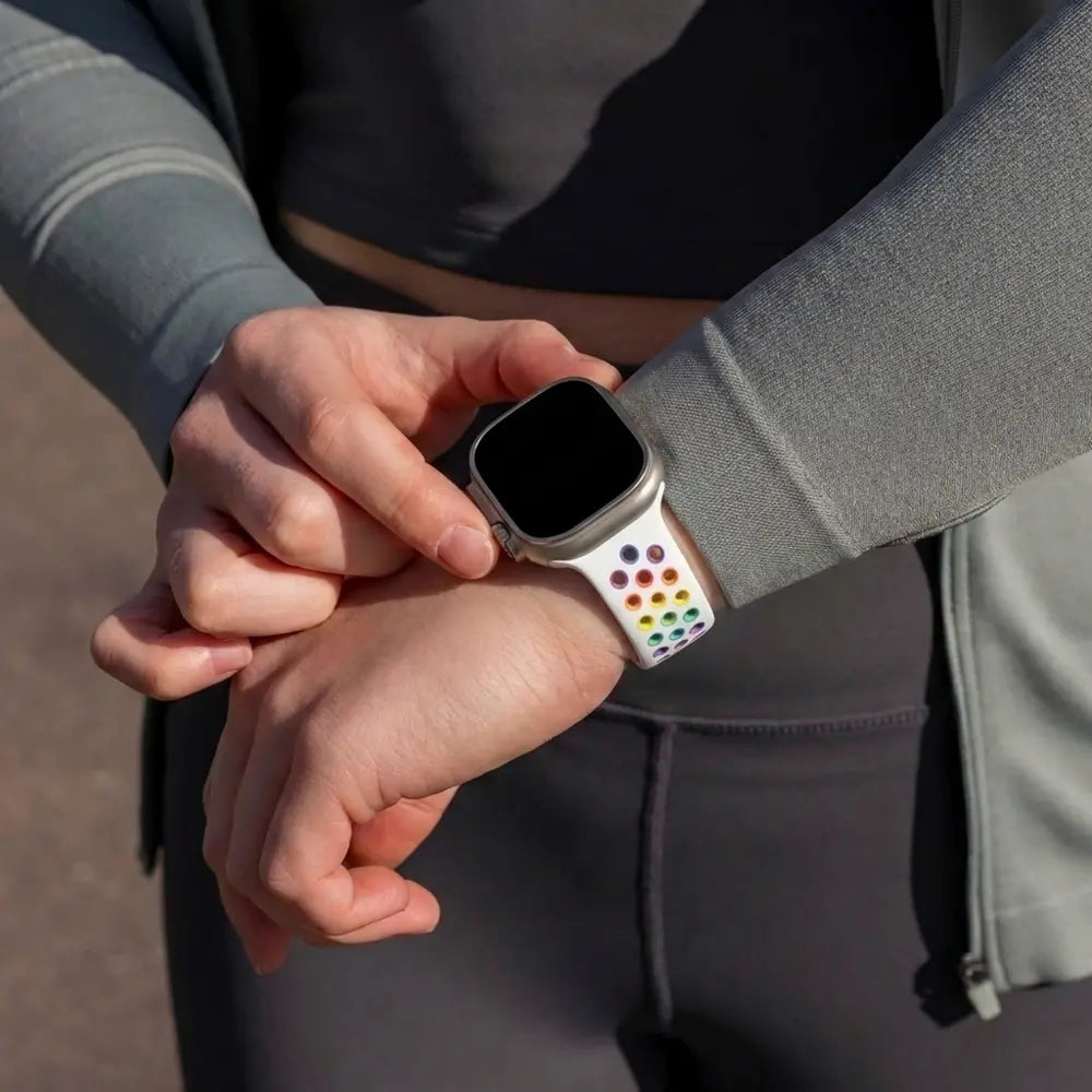 Apple Watch Sportarmband (Bunt Weiß)