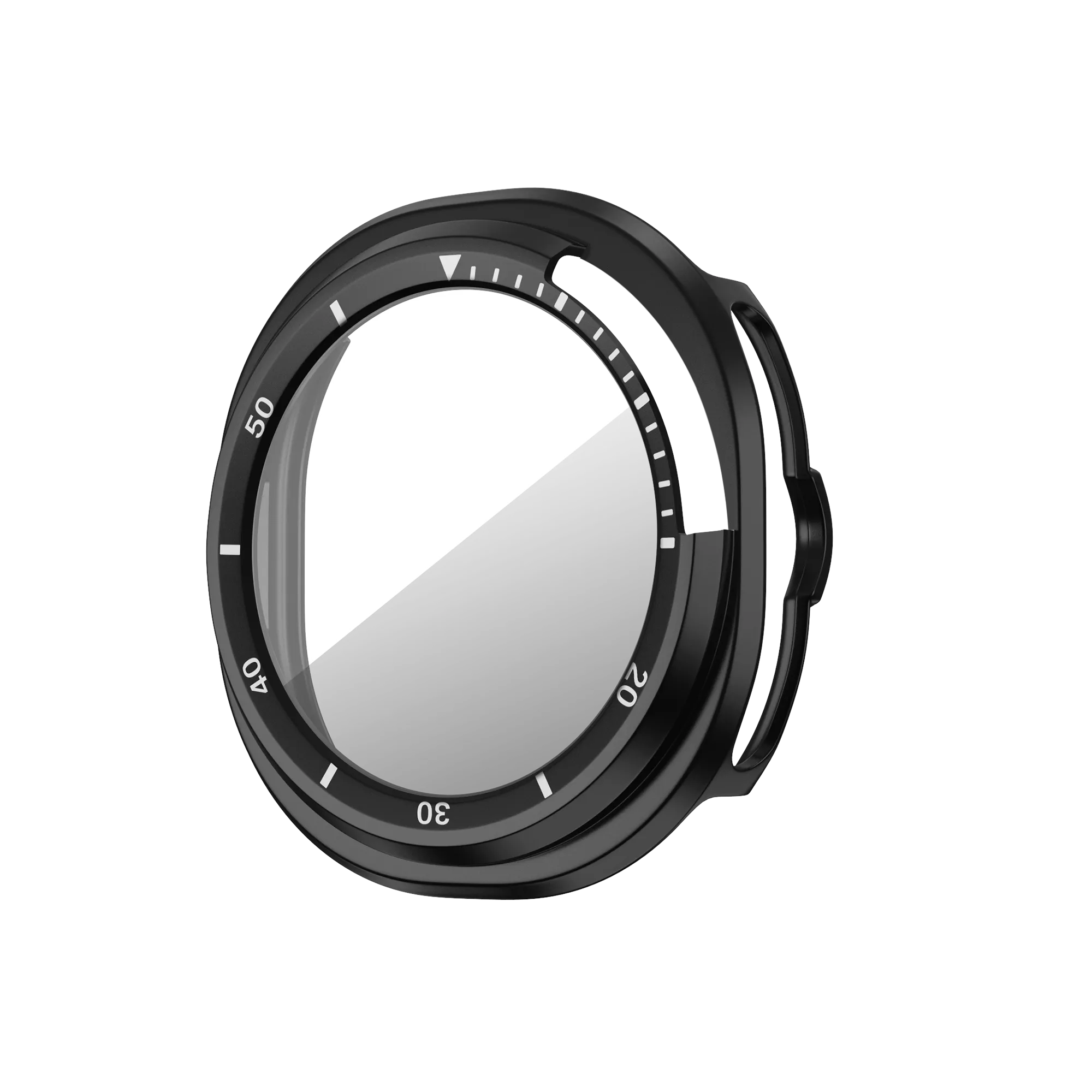 Bandz Samsung Galaxy Watch 8 Classic Bezel Cover with Glass (Black/White)