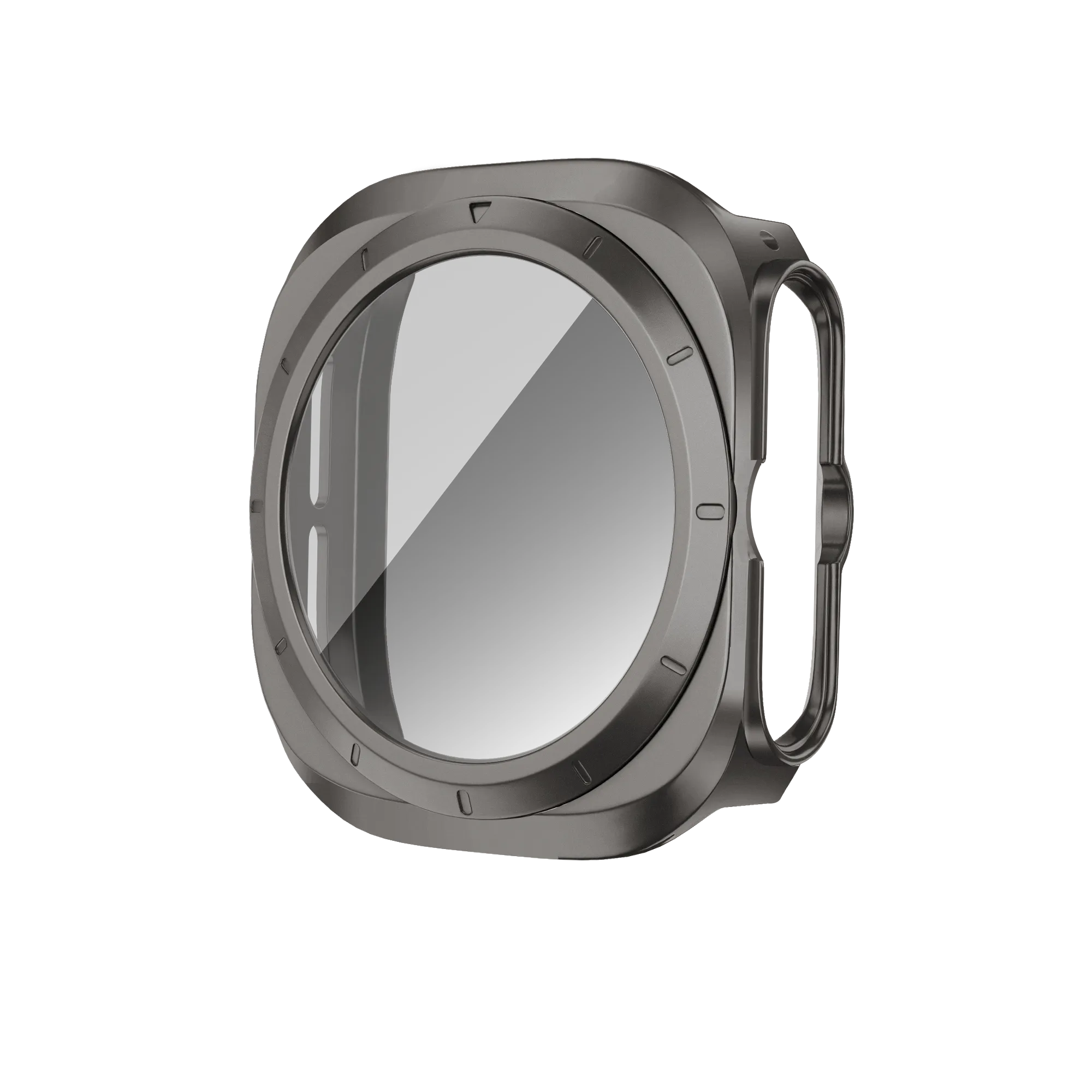 Bandz Funda PC con vidrio Samsung Galaxy Watch Ultra (gris titanio)