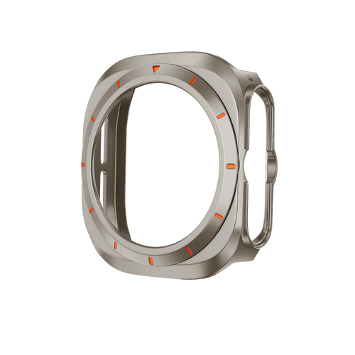 Bandz Funda PC bisel Samsung Galaxy Watch Ultra (titanio /naranja)
