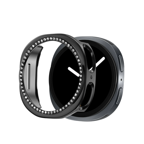 Bandz Samsung Galaxy Watch 8 - 40mm Diamant PC Hülle (Schwarz)
