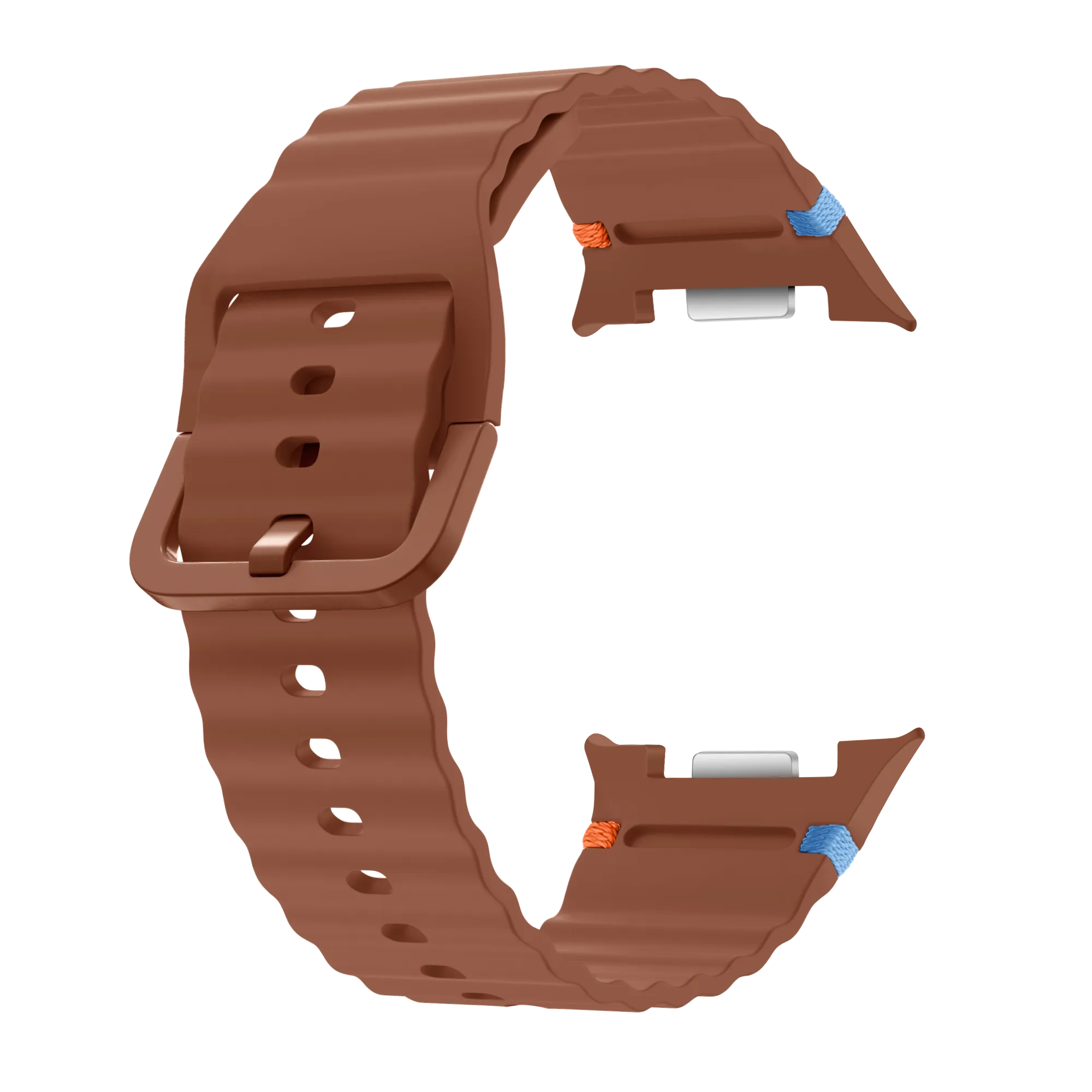 Samsung Galaxy Watch 8 - 40mm Wave Silicone Strap (Brown)