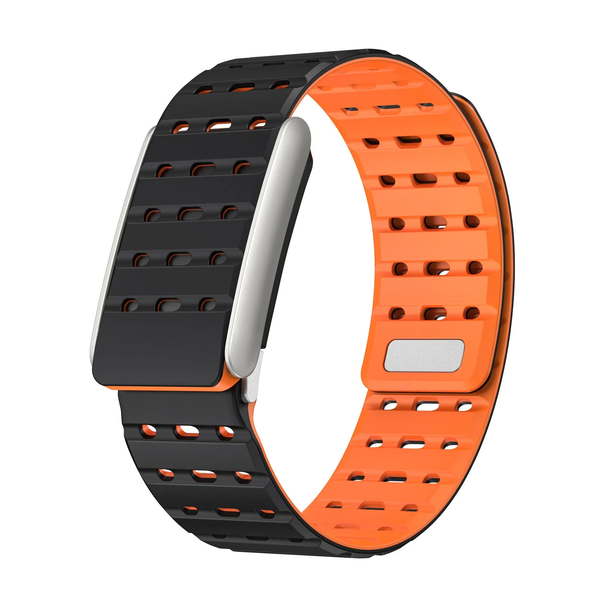 Whoop 5.0 Magnetic Silicone Strap (Black/Orange)