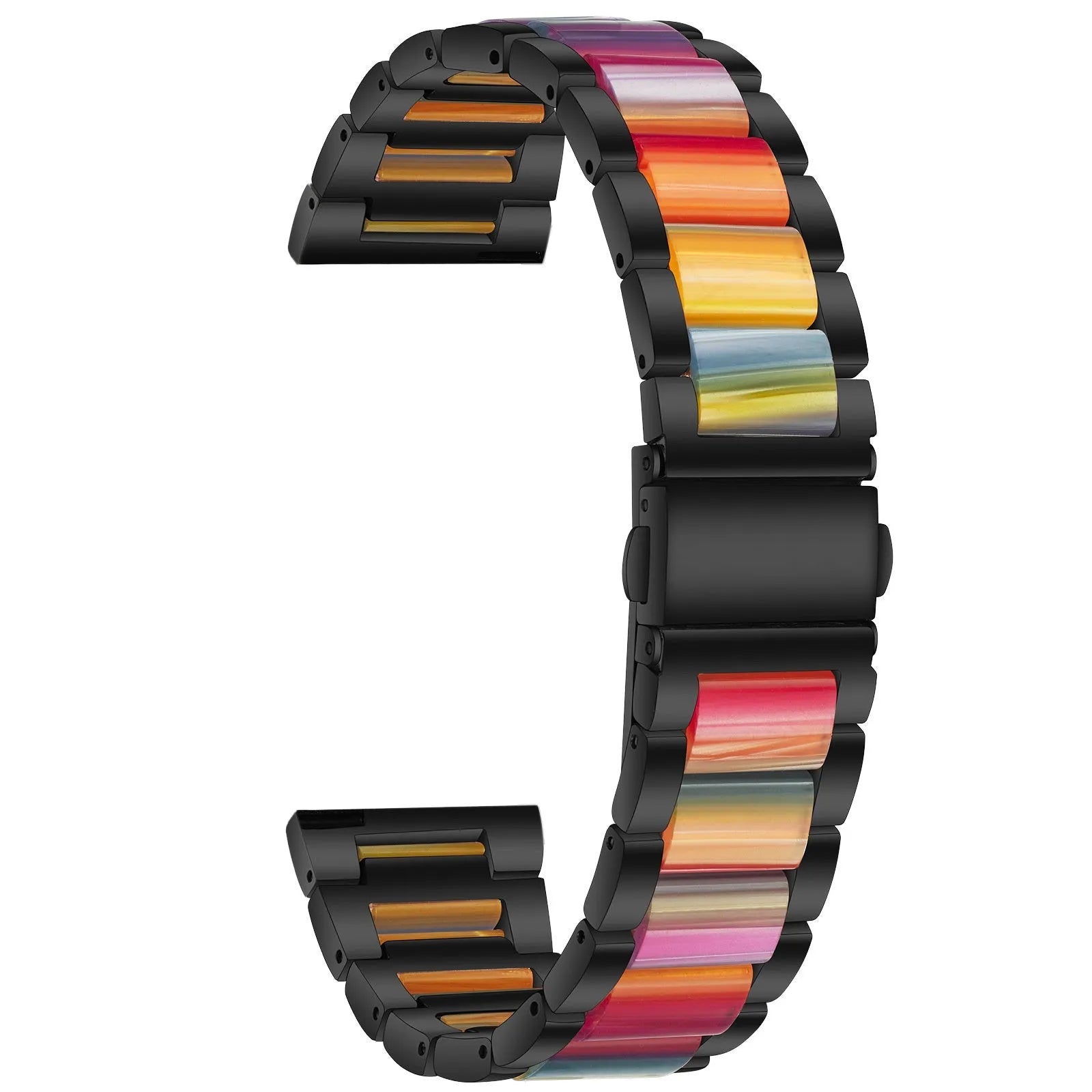 Amazfit Active Steel Resin Strap (Black/Colourful)