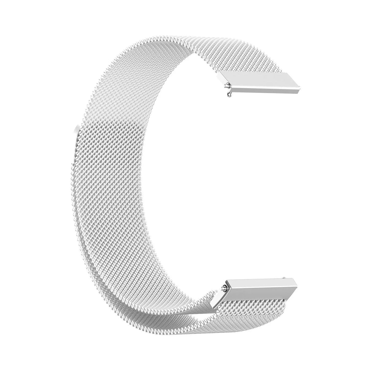 Milanese Strap, silver, without a watch, 3/4 front view