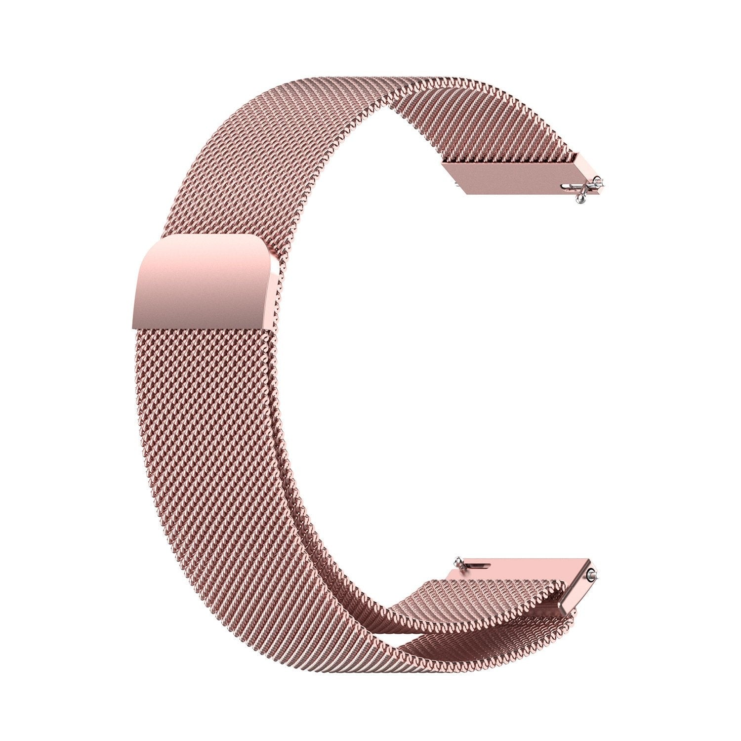 Milanese Strap, pink, without a watch, 3/4 front view