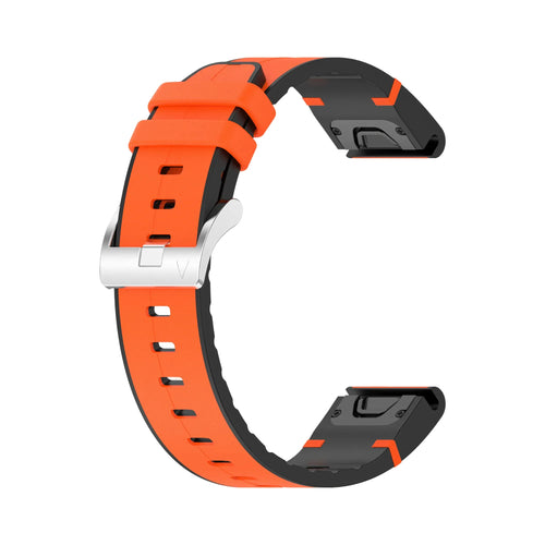 Garmin Forerunner 965 Leather Hybrid Strap (Orange)