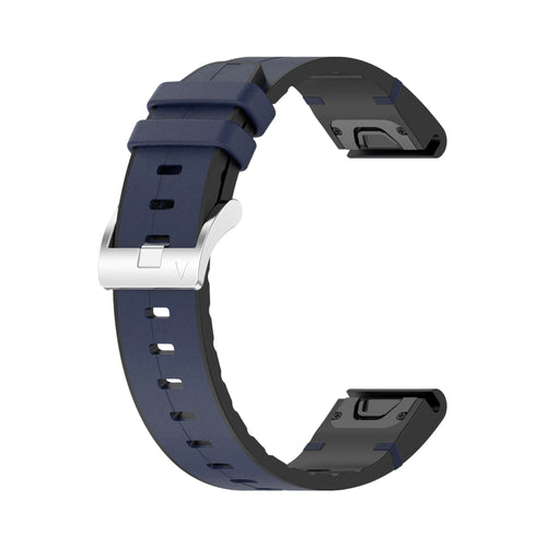 Garmin Forerunner 965 Leather Hybrid Strap (Blue)