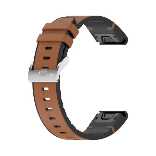 Garmin Fenix E Hybrid Lederarmband (Braun)