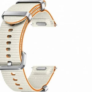 Nylon Athleisure Strap, cream, without a watch, 3/4 front view
