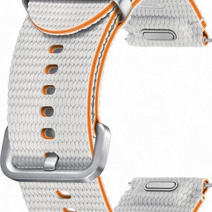 Nylon Athleisure Strap, silver, without a watch, 3/4 front view