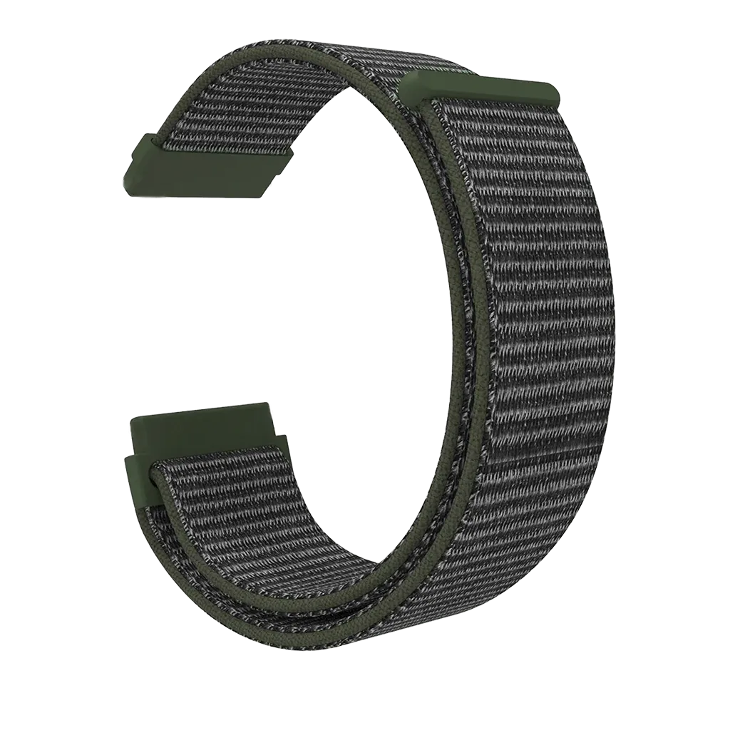 Fitbit Versa 3 Nylonarmband (Grau-grün)