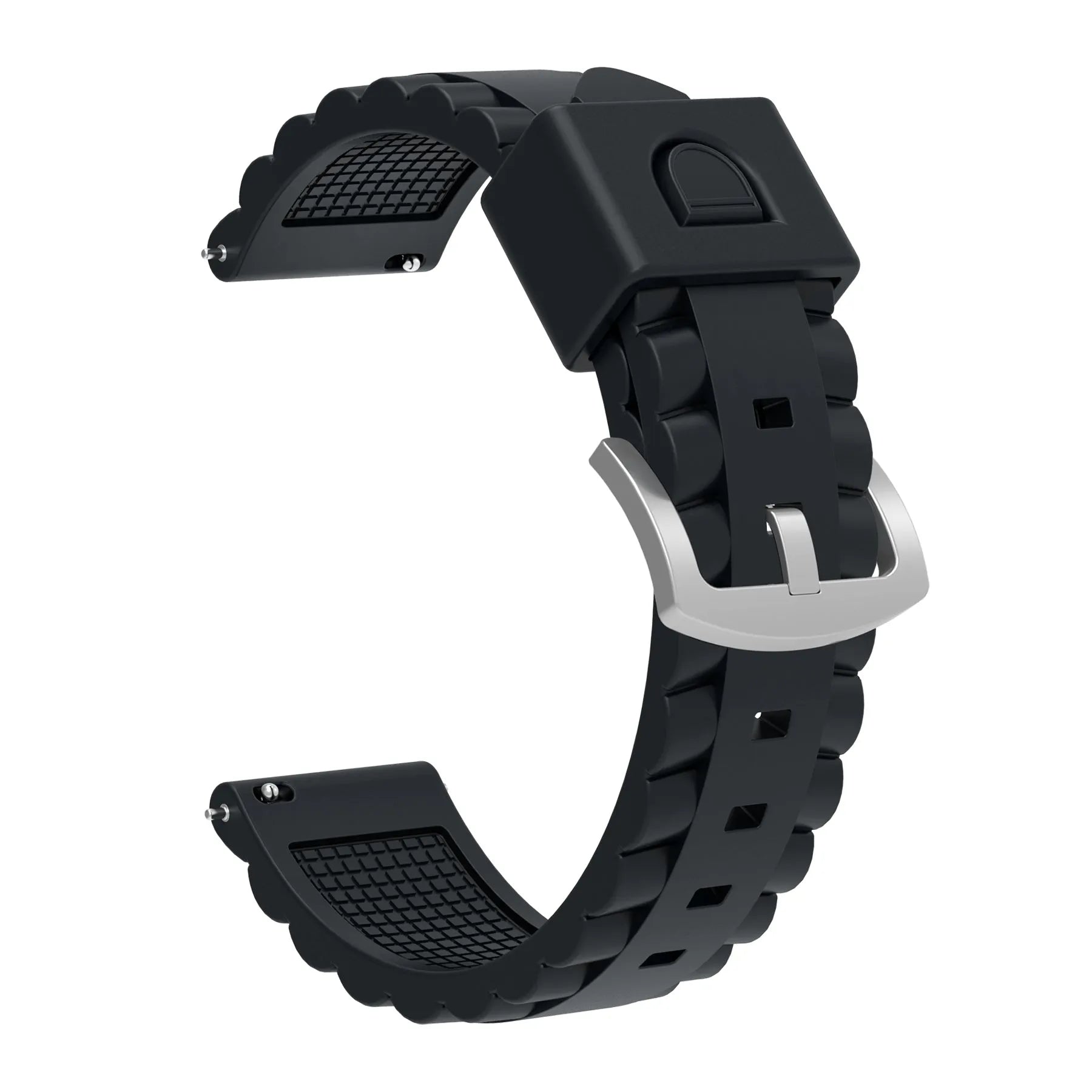Coros Apex 4 - 46mm Wave Silicone Strap (Black)