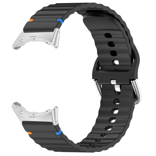 Google Pixel Watch 3 - 45mm Wave Silikonarmband (Schwarz)