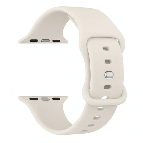 Apple Watch Klassisches Silikonarmband (Beige)