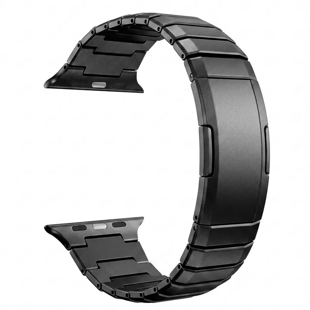 One Bead Titanium Strap, black, without a watch, 3/4 front view