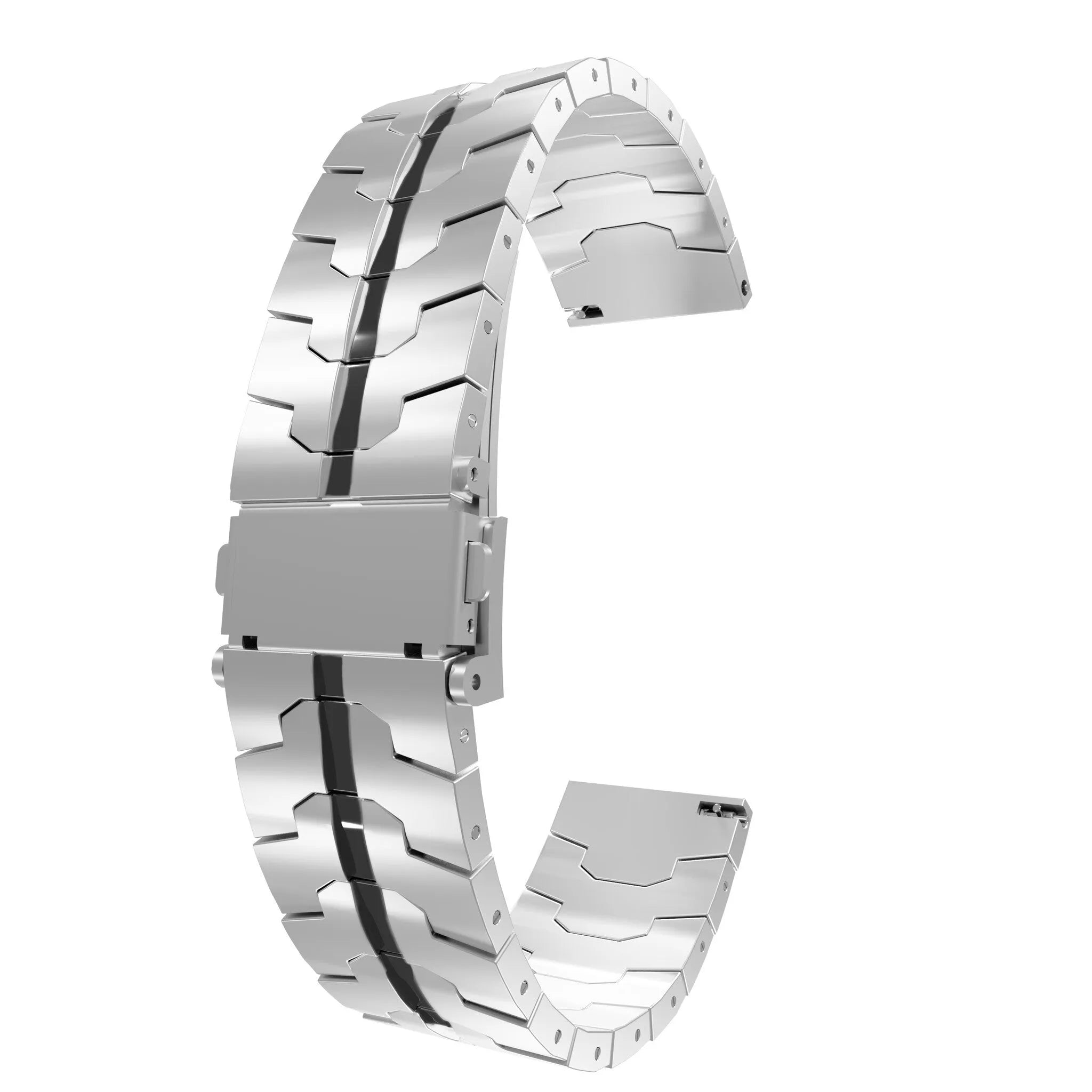 Amazfit GTS 3 Robustes Stahlarmband (Silber/Schwarz)