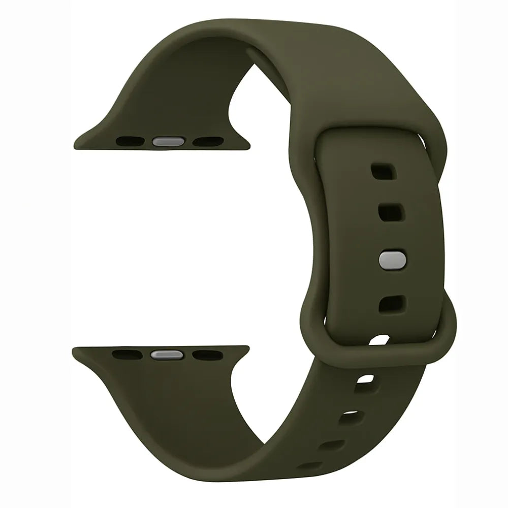 Apple Watch Klassisches Silikonarmband (Armeegrün)