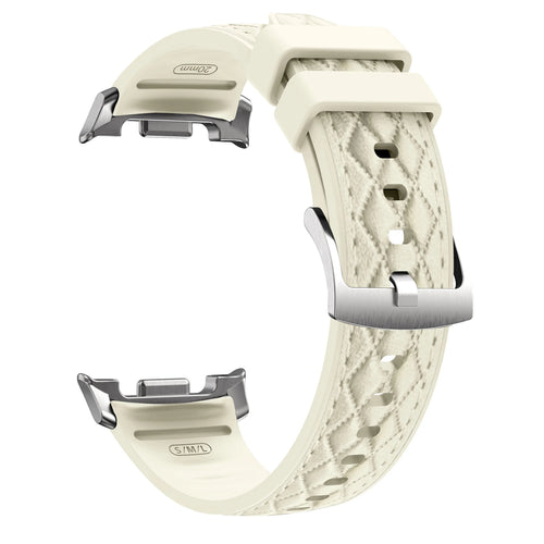 Samsung Galaxy Watch 9 - 40mm Diamond Leather Hybrid Strap (Beige)