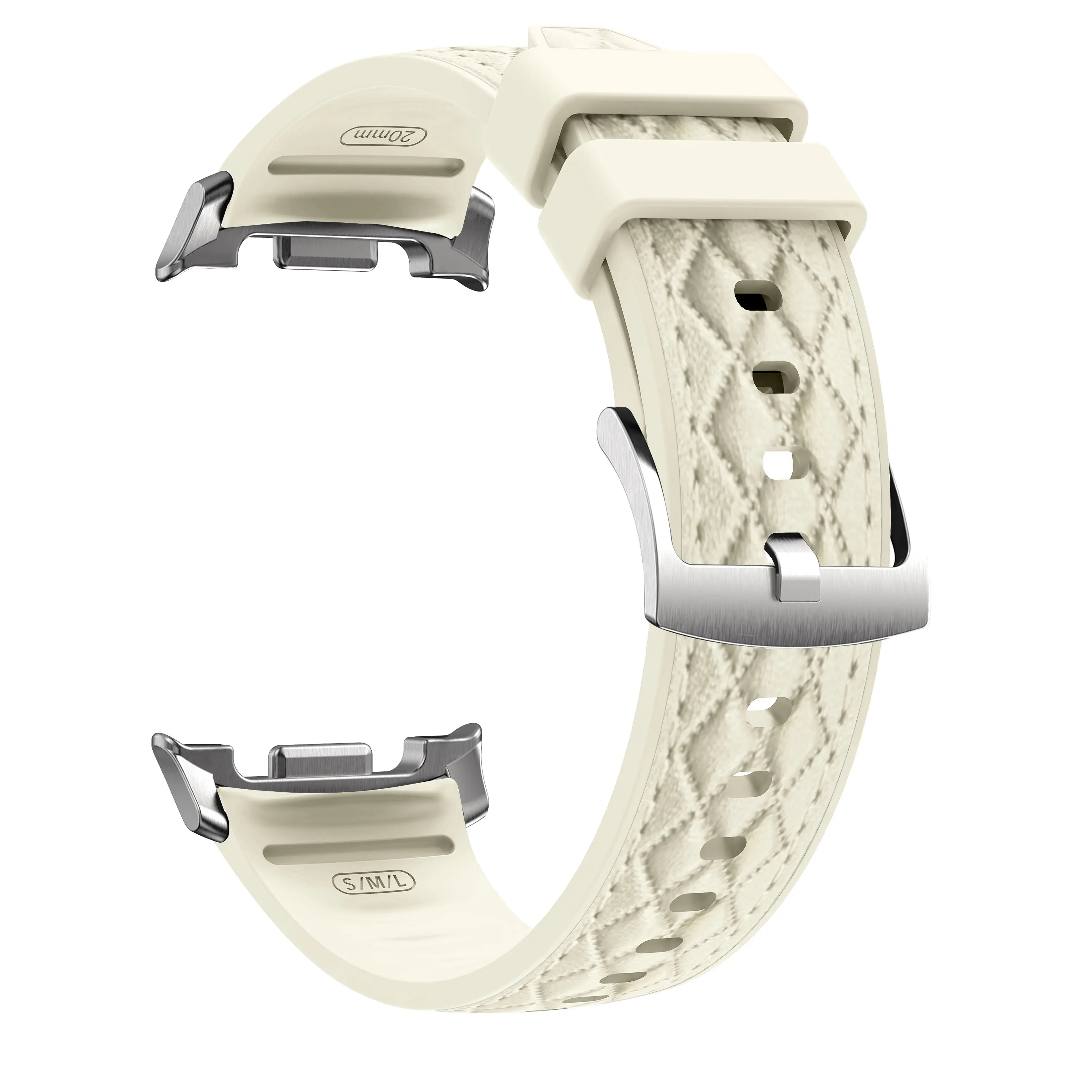 Correa cuero híbrida diamond Samsung Galaxy Watch 9 - 40mm (beige)