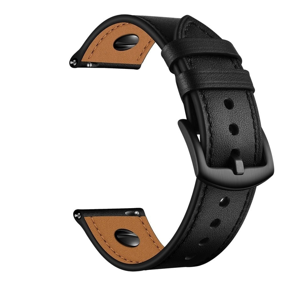 Huawei Watch 5 - 46mm Lederarmband mit Schraube (Schwarz)
