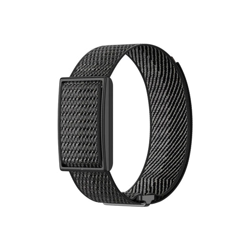 Nylon Strap, black/grey, without a watch, 3/4 front view