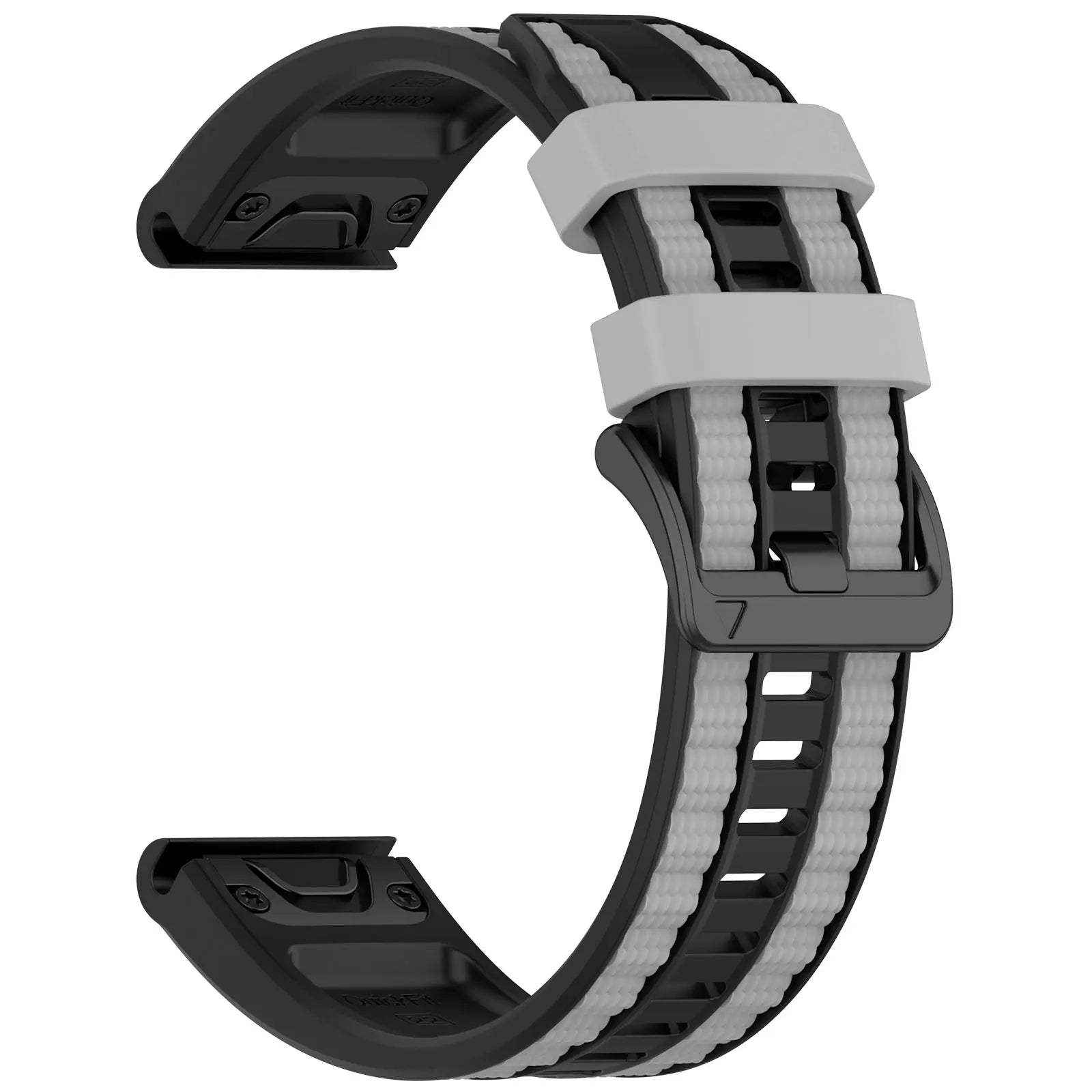 Garmin Quatix 8 - 47mm sport grain band (zwart/grijs)