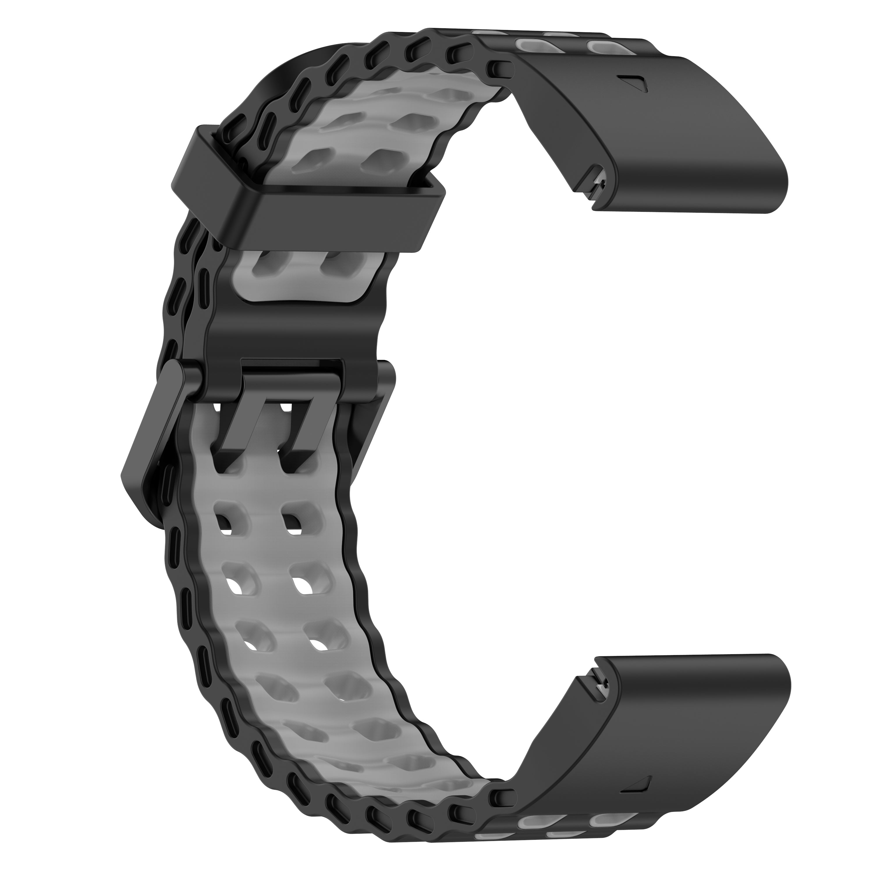 Amazfit T-Rex Ultra 2 Wave Sport Strap (Black/Grey)
