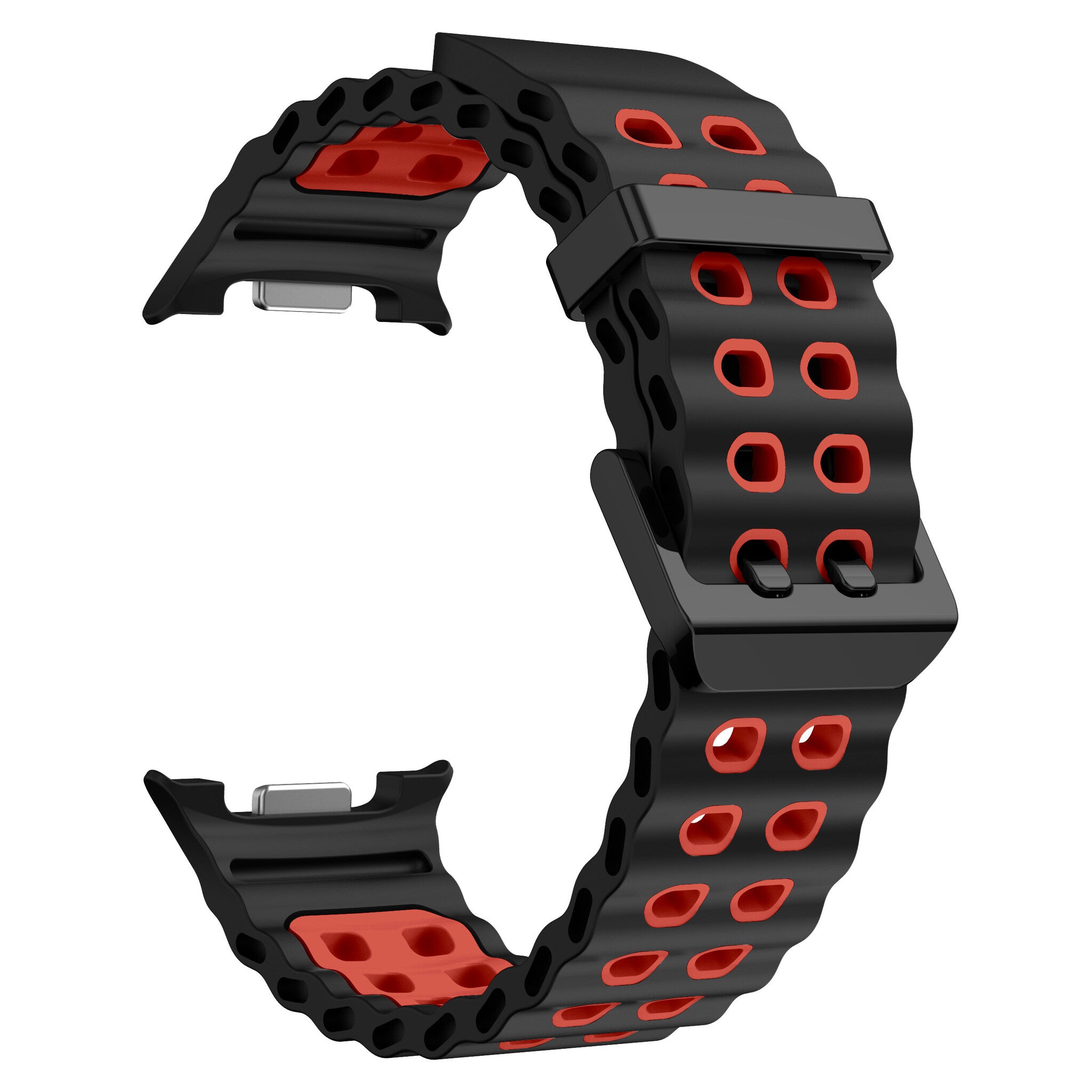 Samsung Galaxy Watch 9 - 40mm Ocean Strap (Black/Red)