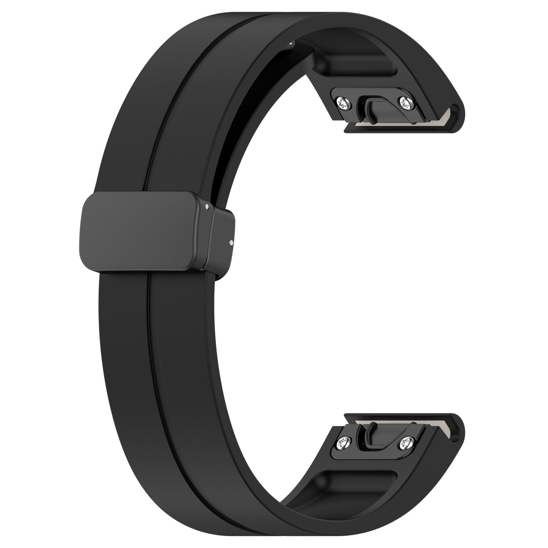Garmin D2 Mach 2 - 47mm D-Schnalle Silikonarmband (Schwarz)