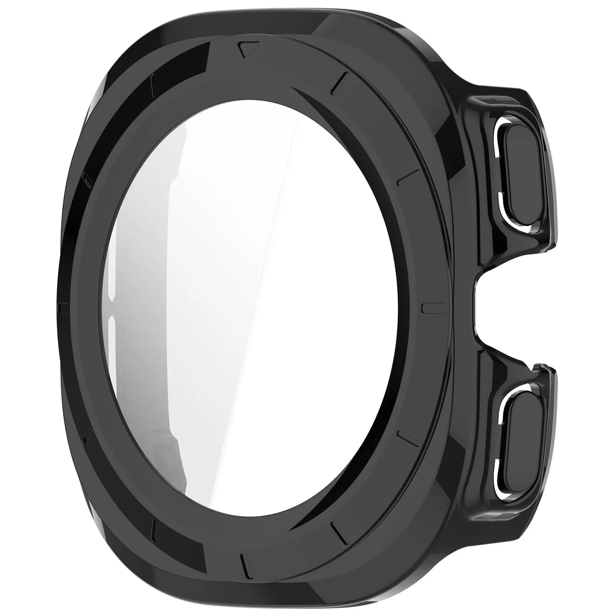 Samsung Galaxy Watch Ultra 2 PC case met glas (zwart)