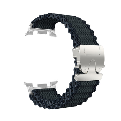 Correa nylon Outdoor con hebilla-P Samsung Galaxy Watch 8 - 40mm (negro con plata)