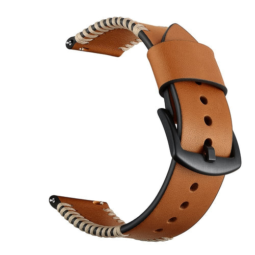 Huawei Watch GT Stitched Lederarmband (Braun)
