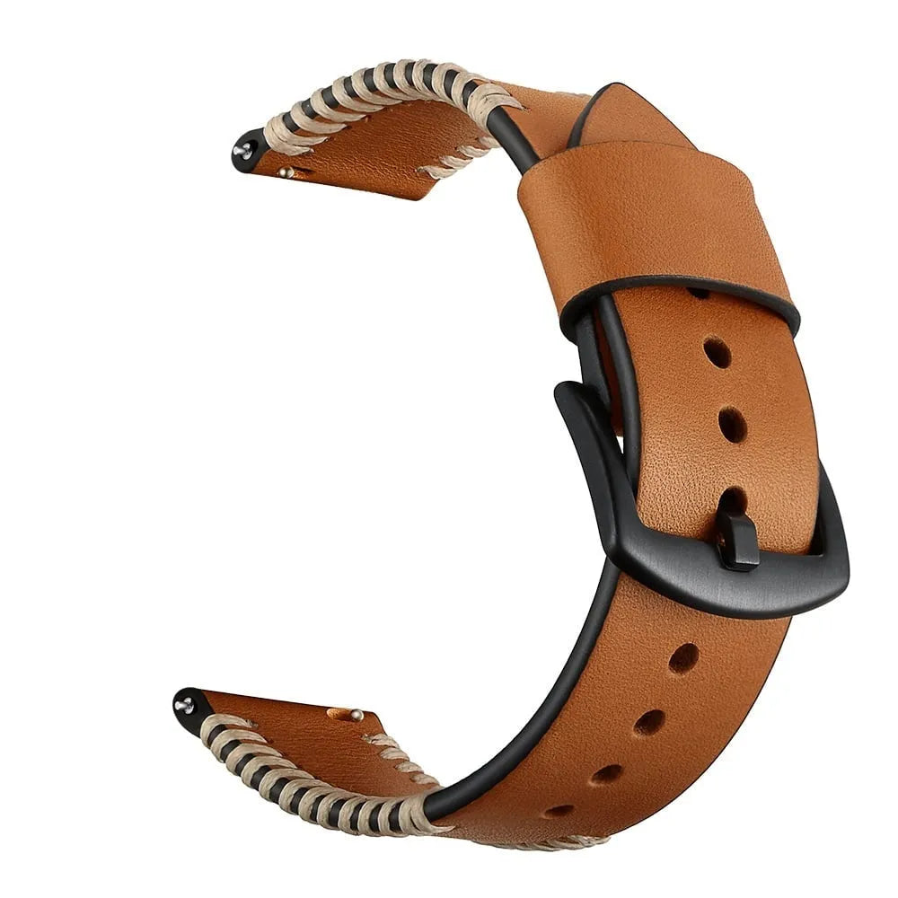 Correa cuero cosida Amazfit Balance 3 (marrón)