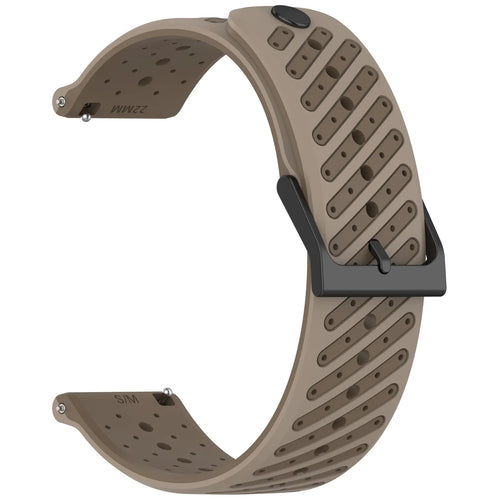 Suunto Race 2 Striped Silicone Strap (Brown)