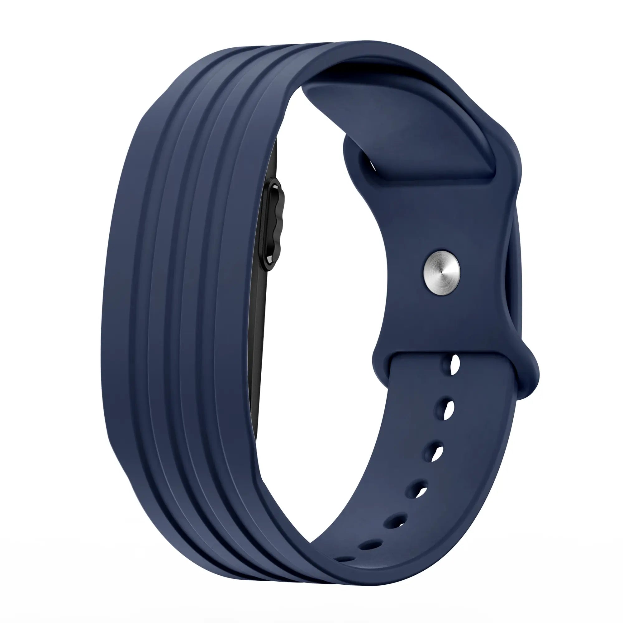 Silicone Strap 'Classic', dark blue, without a watch, 3/4 front view