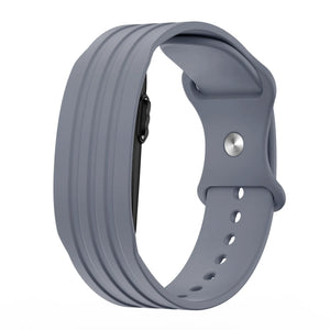 Silicone Strap 'Classic', grey-blue, without a watch, 3/4 front view