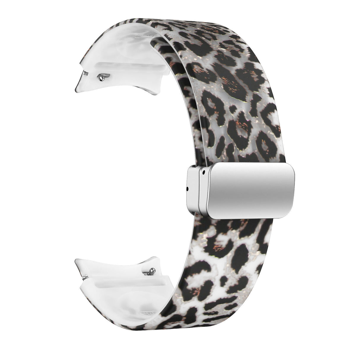 Silicone Magnetic Patterned Strap, without a watch, 3/4 front view