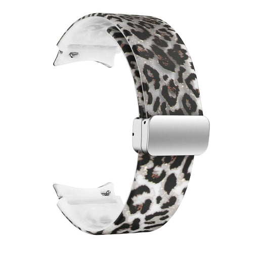 Silicone Magnetic Patterned Strap, without a watch, 3/4 front view