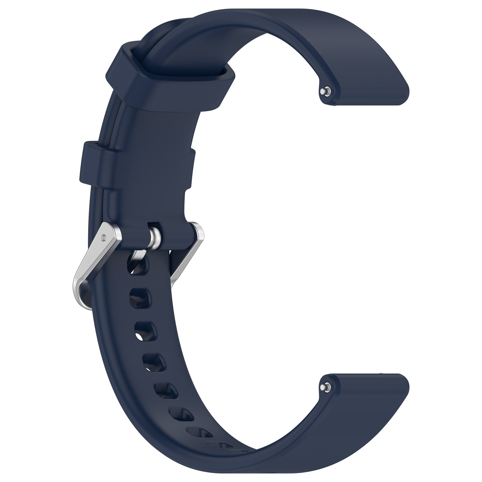 Pebble Round 2 - 14mm Klassisches Silikonarmband (Dunkelblau)