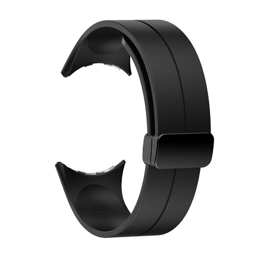 Google Pixel Watch 3 - 45mm D-buckle siliconen bandje (zwart)