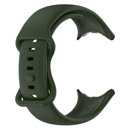 Google Pixel Watch 4 - 45mm Klassisches Silikonarmband (Dunkel Grün)