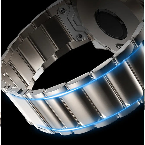 Magnetic Titanium Strap, without a watch, 3/4 front view