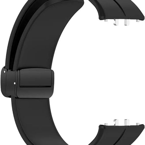 D-Buckle Silicone Strap, black, without a watch, 3/4 front view
