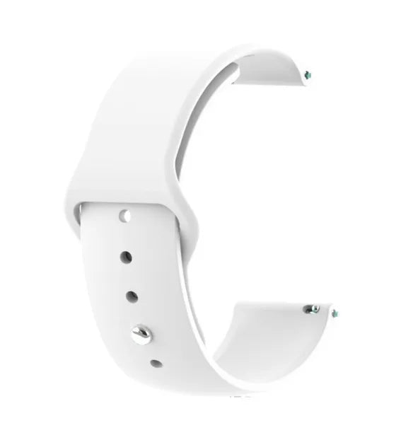 Silicone Sport Strap, white, without a watch, 3/4 front view