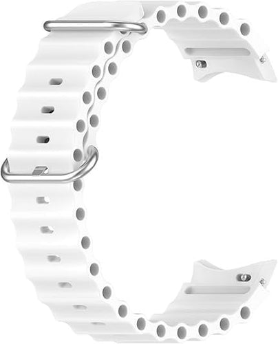 Silicone Ocean Strap, white, without a watch, 3/4 front view