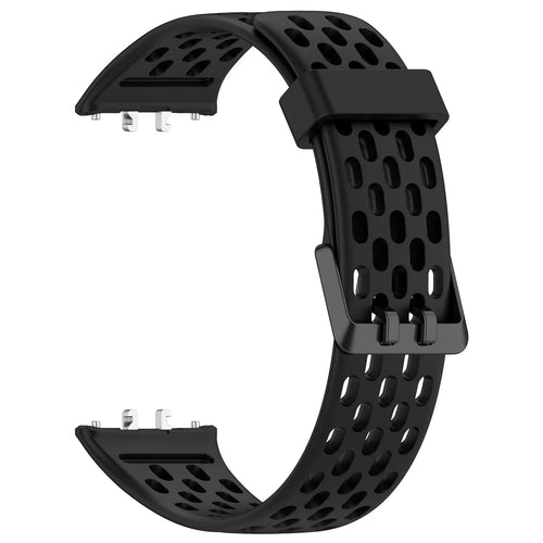 Samsung Galaxy Fit 3 Silikonarmband mit Löchern (Schwarz)