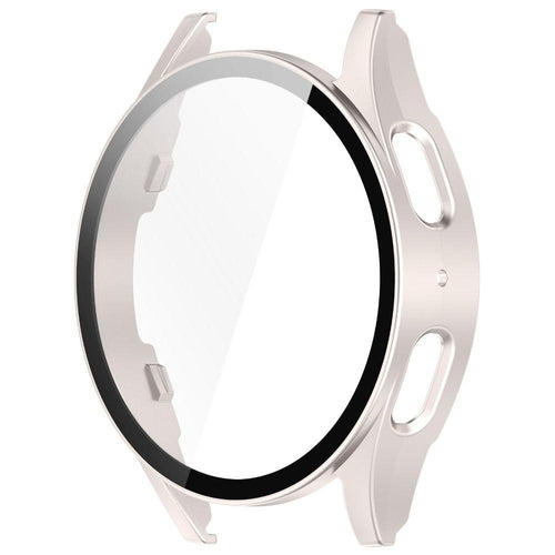 Funda rígida con vidrio Samsung Galaxy Watch 7 40mm (blanco estrella)